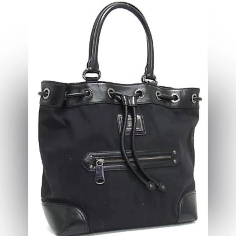 Authentic Burberry Blue Label Logo Drawstring Tote Bag